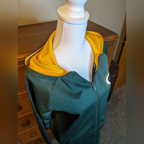 FANATICS GREEN Bay Packers NFL Embroidered Stitched Logo SWEATSHIRT - Picture 3 of 14